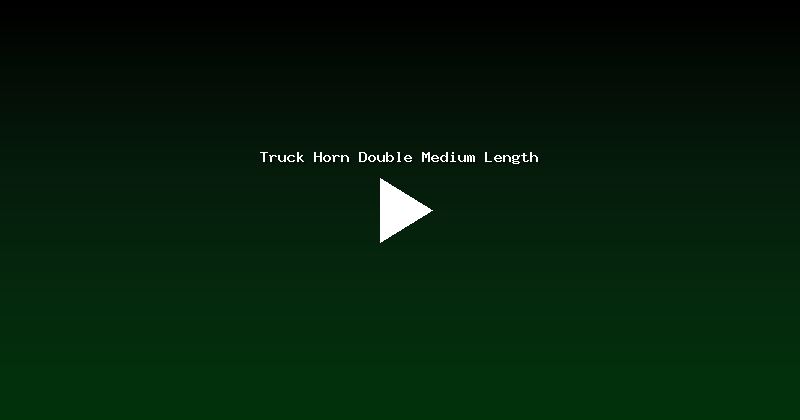 Truck Horn Double Medium Length