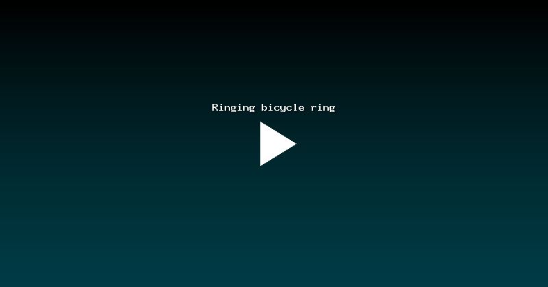 Ringing bicycle ring