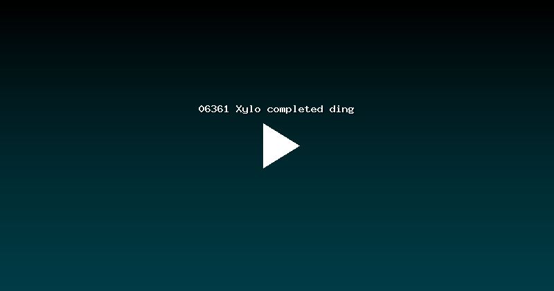 06361 Xylo completed ding