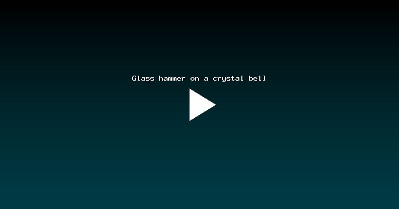 Glass hammer on a crystal bell