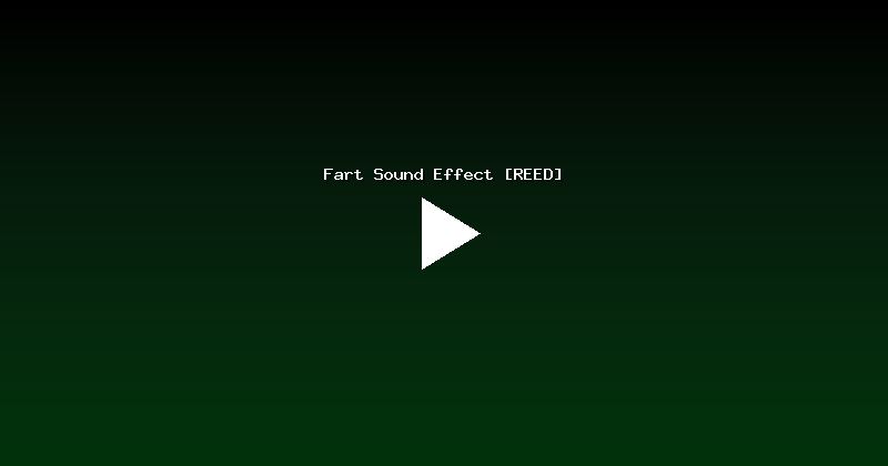 Fart Sound Effect [REED]