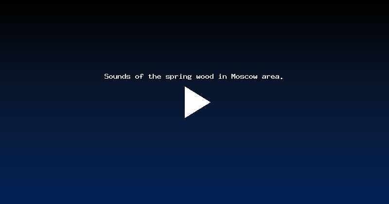 Sounds of the spring wood in Moscow area.