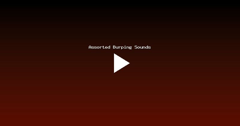 Assorted Burping Sounds