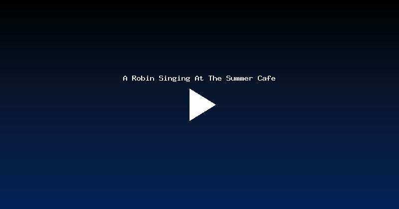 A Robin Singing At The Summer Cafe