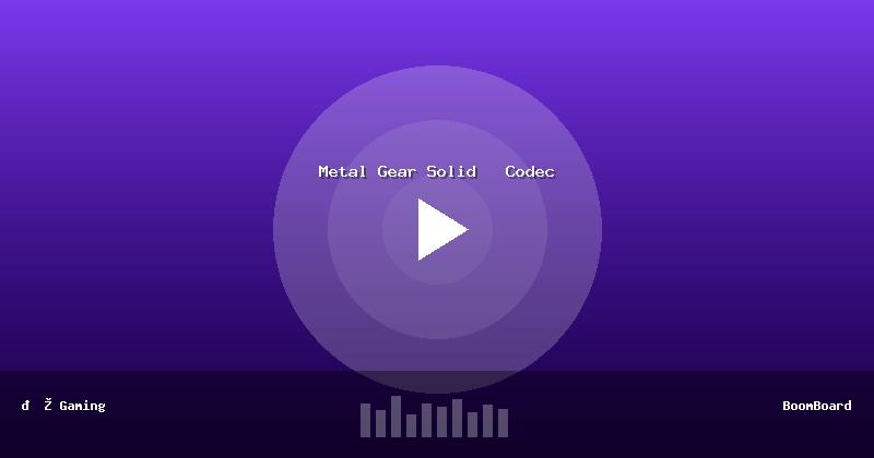 Metal Gear Solid   Codec