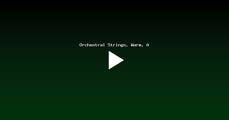 Orchestral Strings, Warm, A