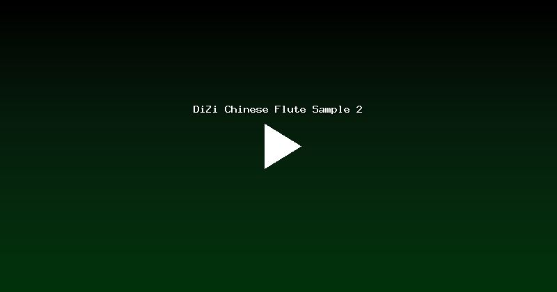 DiZi Chinese Flute Sample 2