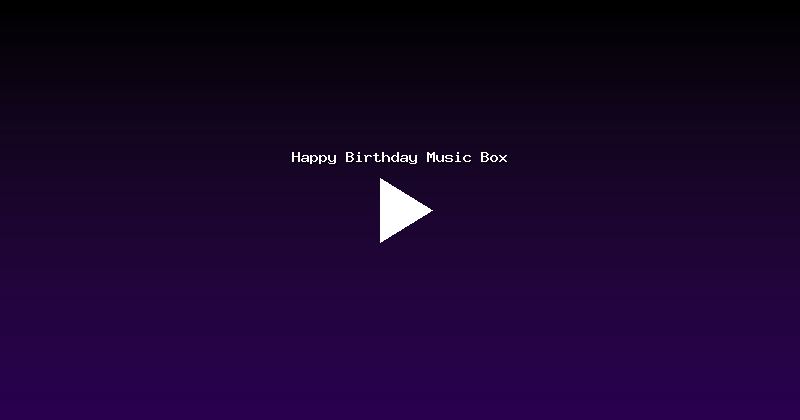 Happy Birthday Music Box