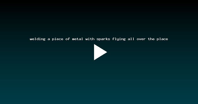 welding a piece of metal with sparks flying all over the place