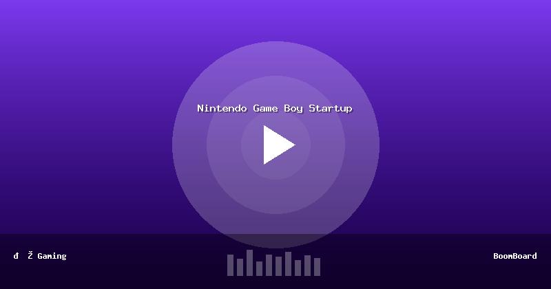 Nintendo Game Boy Startup