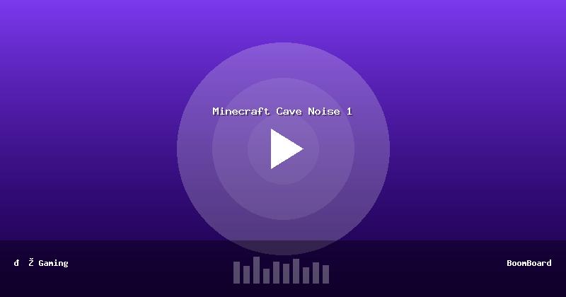 Minecraft Cave Noise 1